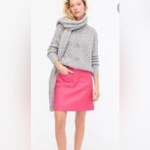 J. Crew Green and Pink Mini Skirt Set